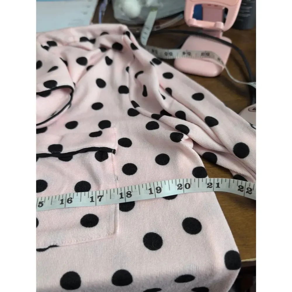 1015 Kate Spade Pink Polka Dot Pajama Set
